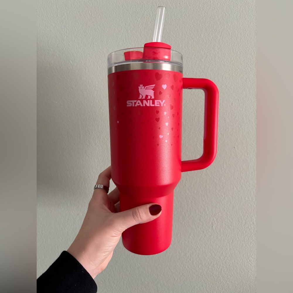 Stanley 2025 Valentine’s Red Hearts tumbler